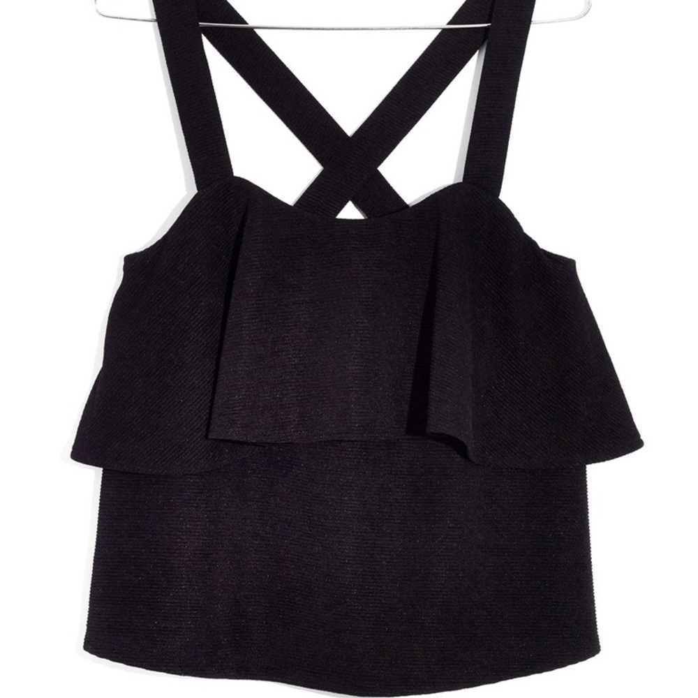 Madewell tiered ribbed crossover back tank